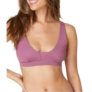 ANDIE Swim Top Women Sz M Purple Tahiti Eco Boho Feminine Retro Fairy Preppy NWT